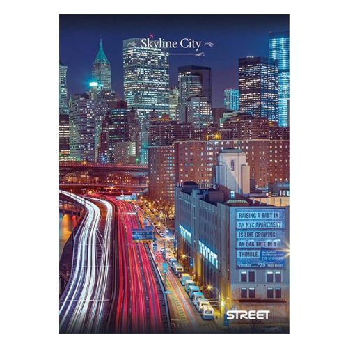 Füzet kockás STREET A/4 54 lapos Skyline