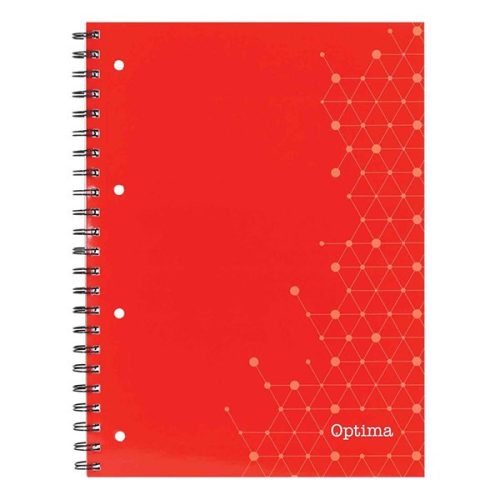 Spirálfüzet kockás OPTIMA A/4 80 lapos perforált lyukasztott