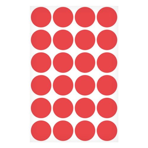 Etikett AVERY 3004 jelölőpont 18mm piros 96 darabos