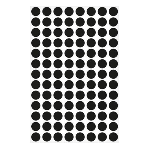 Etikett AVERY 3009 jelölőpont 8mm fekete 416 darabos