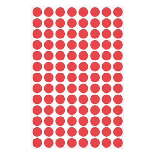 Etikett AVERY 3010 jelölőpont 8mm piros 416 darabos