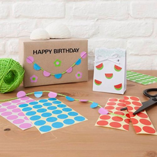 Etikett AVERY 3011 jelölőpont 8mm kék 416 darabos