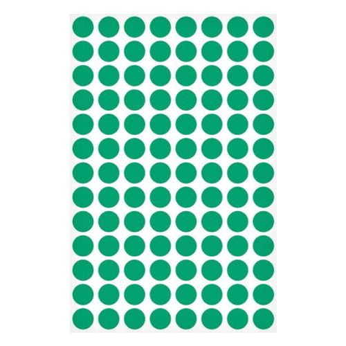 Etikett AVERY 3012 jelölőpont 8mm zöld 416 darabos