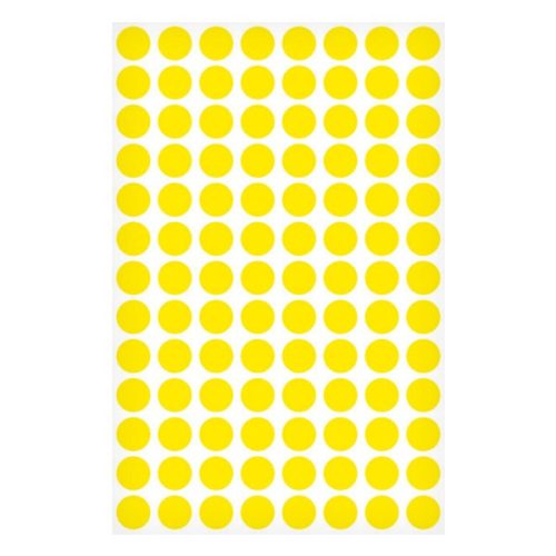 Etikett AVERY 3013 jelölőpont 8mm sárga 416 darabos