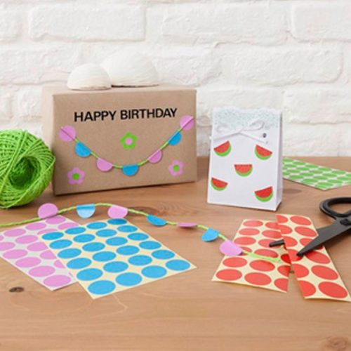 Etikett AVERY 3141 jelölőpont 12mm piros 270 darabos