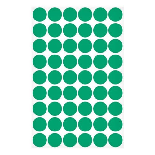 Etikett AVERY 3143 jelölőpont 12mm zöld 270 darabos