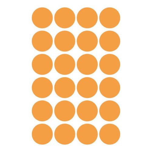 Etikett AVERY 3173 jelölőpont 18mm neon narancs 96 darabos