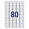 Etikett AVERY L4732REV-25 35,6x16,9mm visszaszedhető 2000 címke/doboz 25 ív/doboz