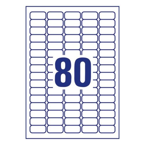 Etikett AVERY L4732REV-25 35,6x16,9mm visszaszedhető 2000 címke/doboz 25 ív/doboz