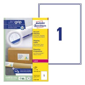   Etikett AVERY L7167-100 199,6x289,1 mm fehér univerzális 100 ív/doboz