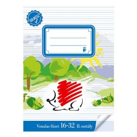   Füzet vonalas ICO Süni A/5 16-32 2.osztályos  bekötött sulikész