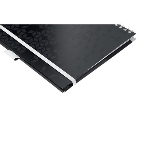 Spirálfüzet kockás LEITZ Wow Active A/4 80 lapos fekete