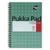 Spirálfüzet kockás PUKKA PAD A/4 200 lapos Metallic türkiz