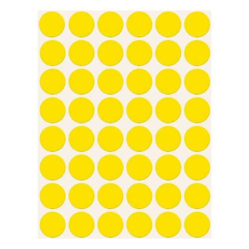 Etikett AVERY 3377 öntapadó jelölőpont sárga 18mm 1056 jelölőpont/csomag