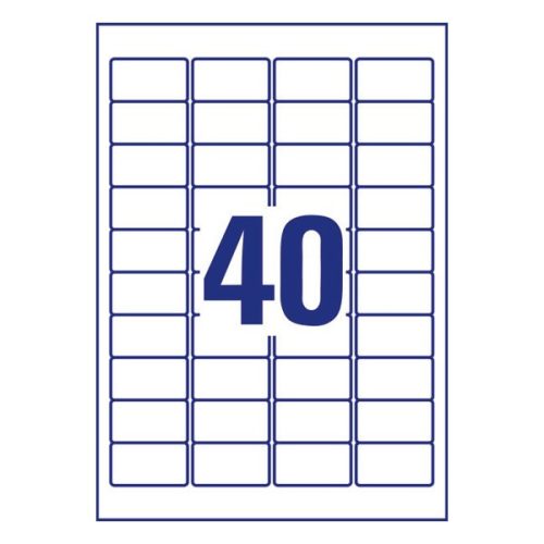 Etikett AVERY L4770-25 45,7x25,4 mm átlátszó 1000 címke/doboz 25 ív/doboz