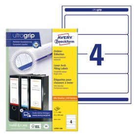   Etikett AVERY L4761-100 192x61 mm fehér iratrendezőcímke 400 címke/doboz 100 ív/doboz