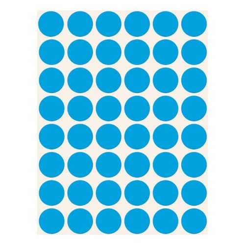 Etikett AVERY 3375 jelölőpont 18mm kék 1056 címke/doboz 22 ív/doboz