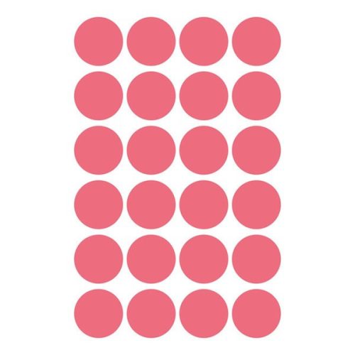 Etikett AVERY 3172 jelölőpont 18mm neon piros 96 címke/doboz 4 ív/doboz