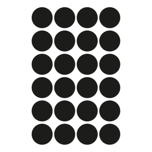 Etikett AVERY 3003 jelölőpont 18 mm fekete 96 címke/doboz 4 ív/doboz