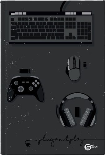 Beírókönyv kockás STREET A/5 96 lapos S-Line keményfedelű vegyes mintákkal