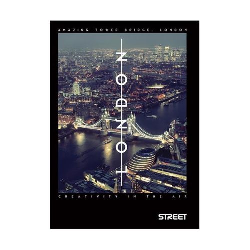 Füzet sima STREET A/4 50 lapos Bridges