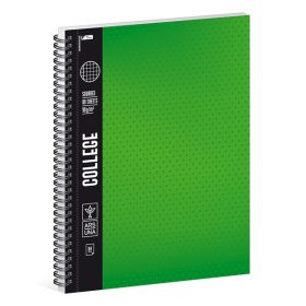 Spirálfüzet kockás ARS UNA College A/4 80 lapos zöld
