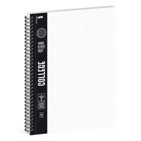 Spirálfüzet kockás ARS UNA College A/4 80 lapos fehér