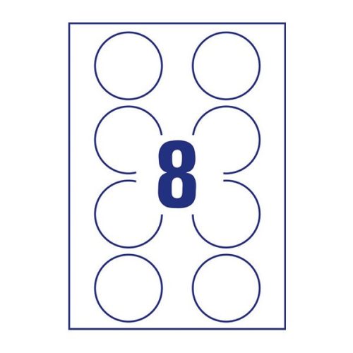 Etikett AVERY L5081 65 mm kör visszaszedhető 10 íves