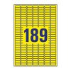 Etikett AVERY L6037-20 25,4x10 mm univerzális visszaszedhető sárga 20 íves