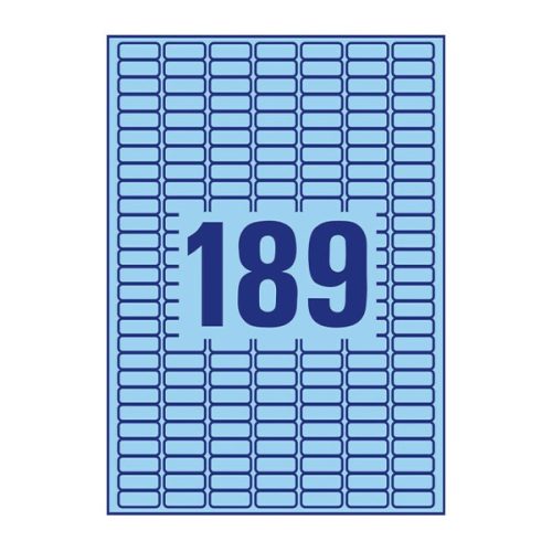 Etikett AVERY L6048-20 25,4x10 mm univerzális visszaszedhető kék 20 íves