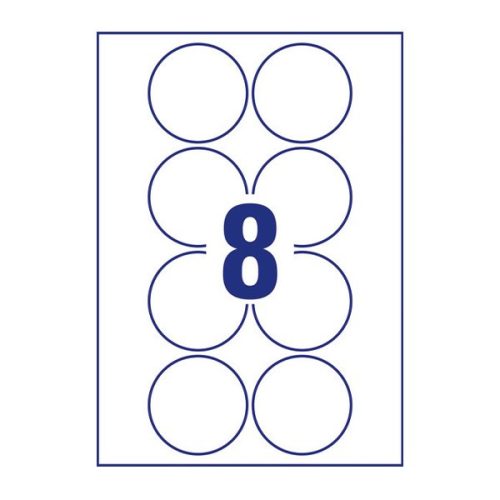 Etikett AVERY L6228-10  69 mm univerzális kör 10 lapos