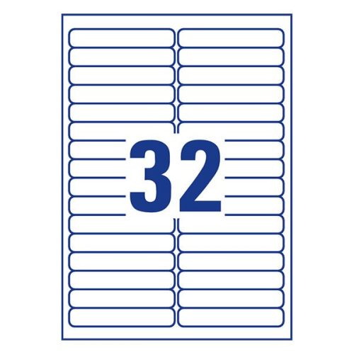 Etikett AVERY L6031REV-25 96x16,9 mm univerzális visszaszedhető fehér