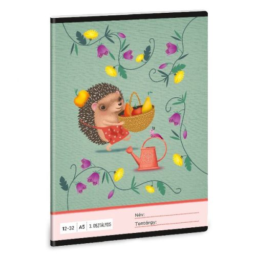 Füzet vonalas ARS UNA A/5 32 lapos 12-32 3.osztályos Apple Pie