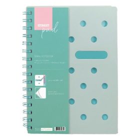   Spirálfüzet kockás STREET Pad A/5 100 lapos pasztell zöld