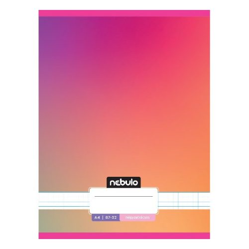 Füzet kockás NEBULO A/4 32 lapos 87-32 Monochrome és Gradient lányos 12 darabos