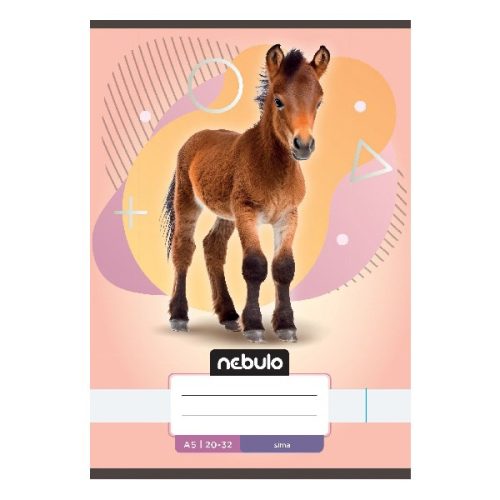 Füzet sima NEBULO A/5 32 lapos 20-32 Állatok 16 darabos
