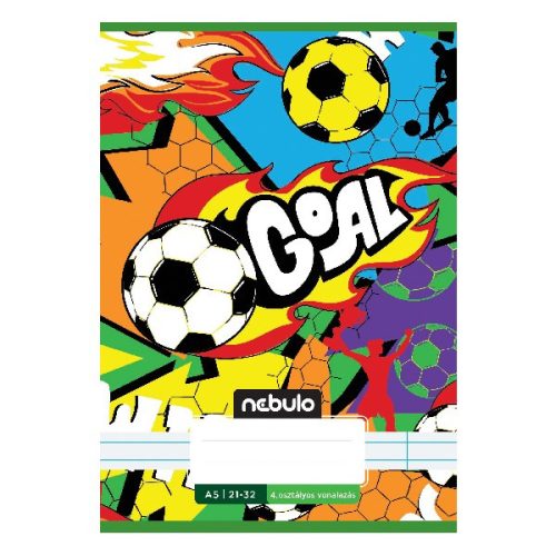 Füzet vonalas NEBULO A/5 32 lapos 21-32 4-8.osztályos Vagány II. 16 darabos