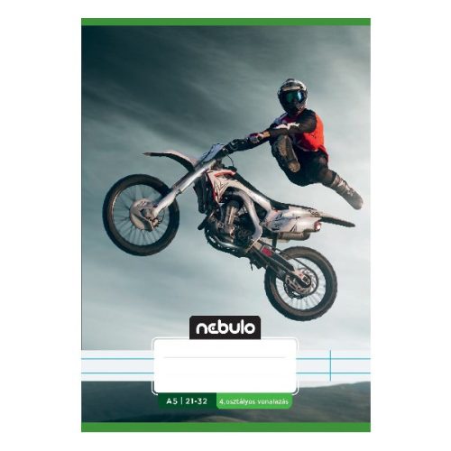 Füzet vonalas NEBULO A/5 32 lapos 21-32 4-8.osztályos Vagány II. 16 darabos