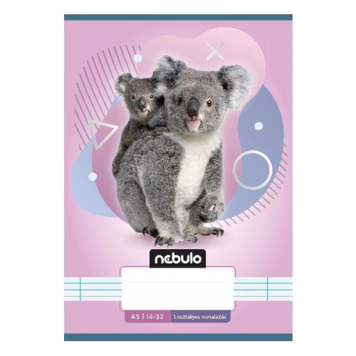 Füzet vonalas NEBULO A/5 32 lapos 14-32 1.osztályos Állatok 16 darabos