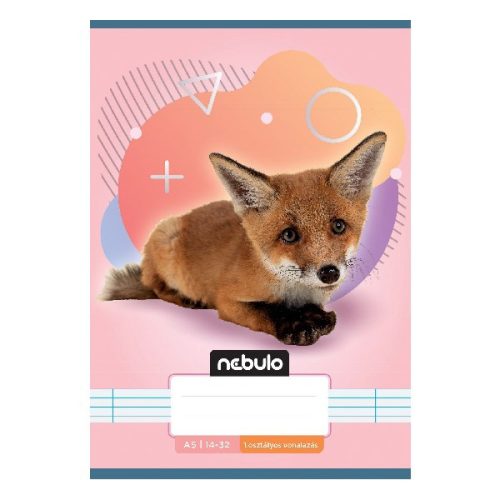 Füzet vonalas NEBULO A/5 32 lapos 14-32 1.osztályos Állatok 16 darabos