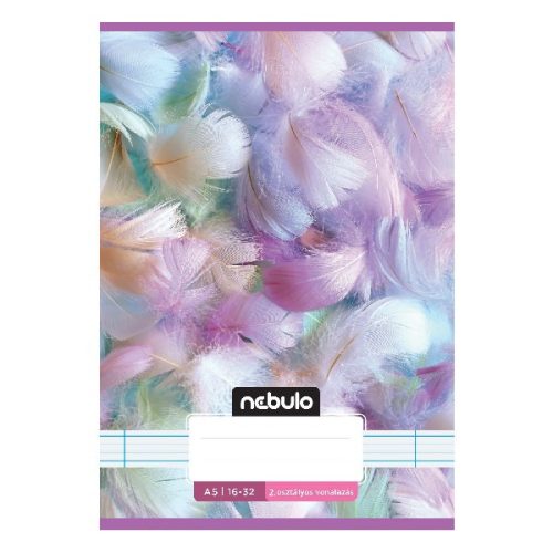 Füzet vonalas NEBULO A/5 32 lapos 16-32 2.osztályos Cuki 16 darabos