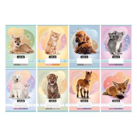   Füzet vonalas NEBULO A/5 32 lapos 16-32 2.osztályos Állatok 16 darabos