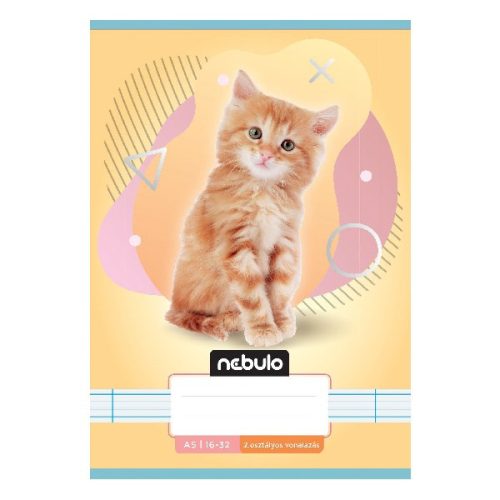 Füzet vonalas NEBULO A/5 32 lapos 16-32 2.osztályos Állatok 16 darabos