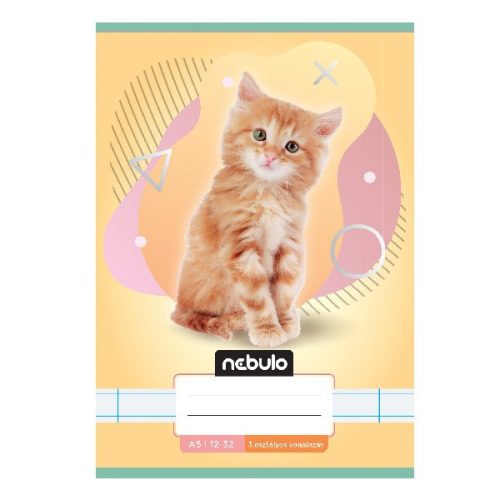 Füzet vonalas NEBULO A/5 32 lapos 12-32 3.osztályos Állatok 16 darabos