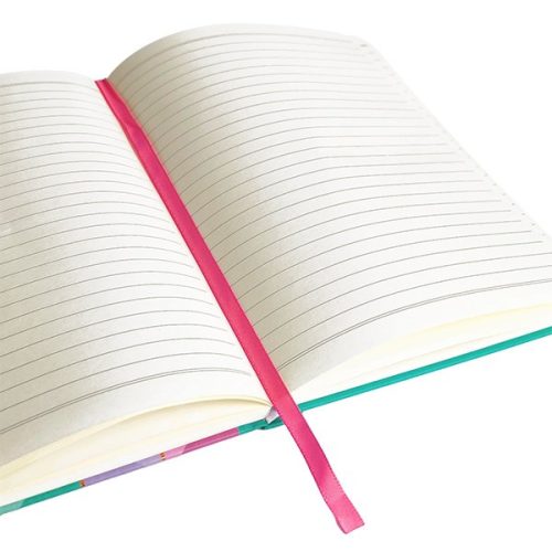 Jegyzetfüzet vonalas SPOKO A/5 96 lapos gumis keményfedeles színes mozaik