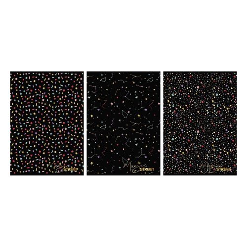 Füzet vonalas STREET A/4 54 lapos Black&Gold margóval