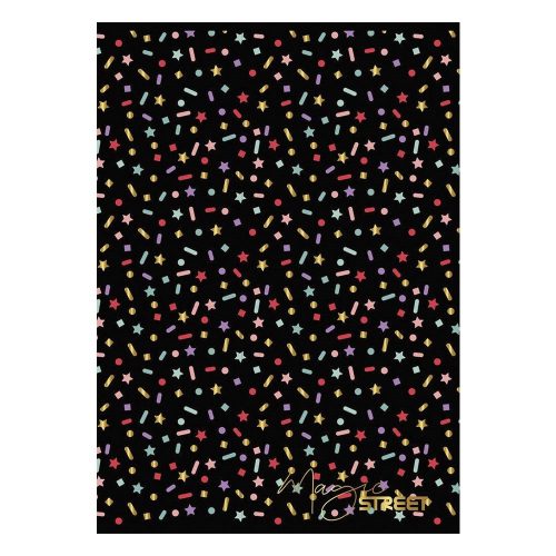Füzet vonalas STREET A/4 54 lapos Black&Gold margóval