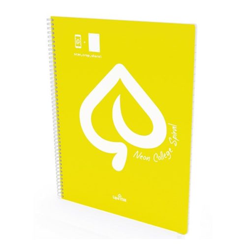 Spirálfüzet kockás LIPAMILL A/4 80 lapos Neon