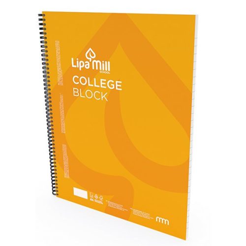 Spirálfüzet kockás LIPAMILL A/4 70 lapos College block