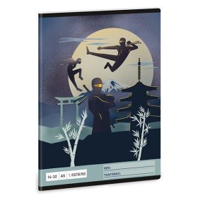   Füzet vonalas ARS UNA A/5 32 lapos 14-32 1.osztályos Ninjas in the Dark